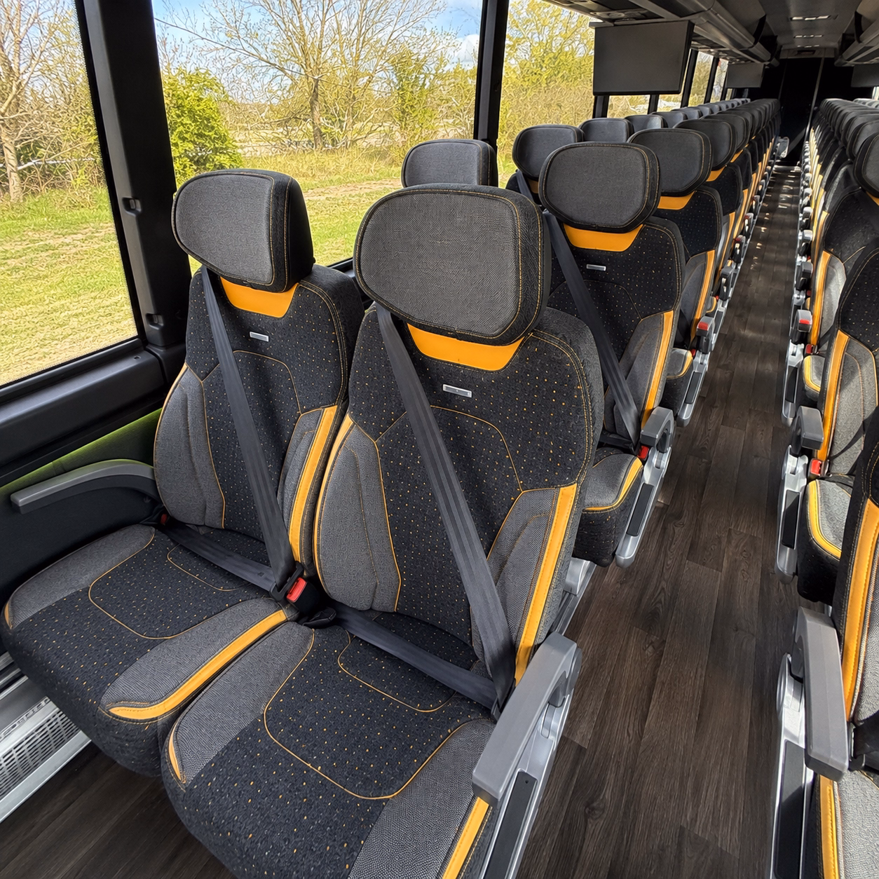 porterville charter bus interior