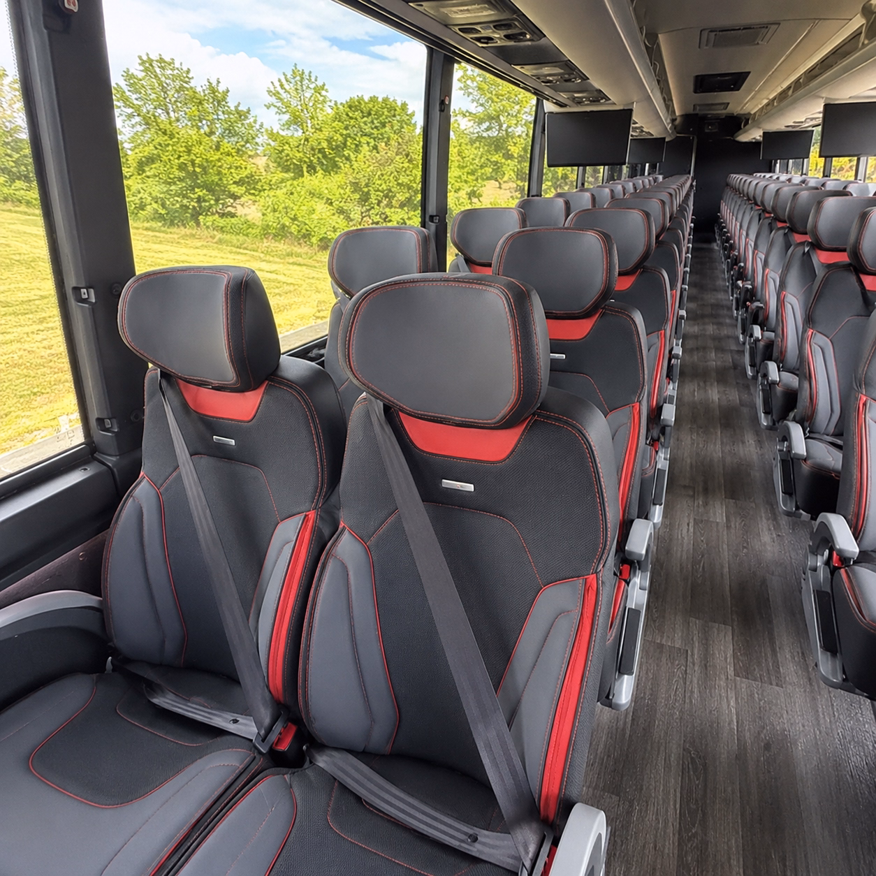 porterville charter bus rental inside