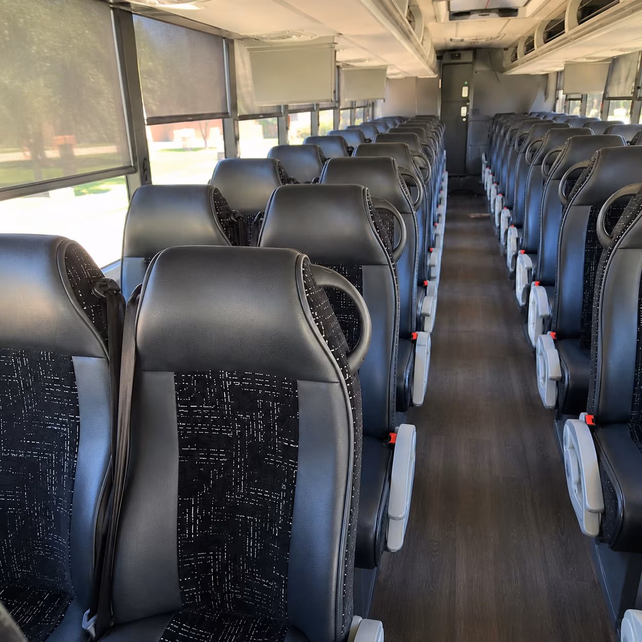 porterville charter bus rental interior